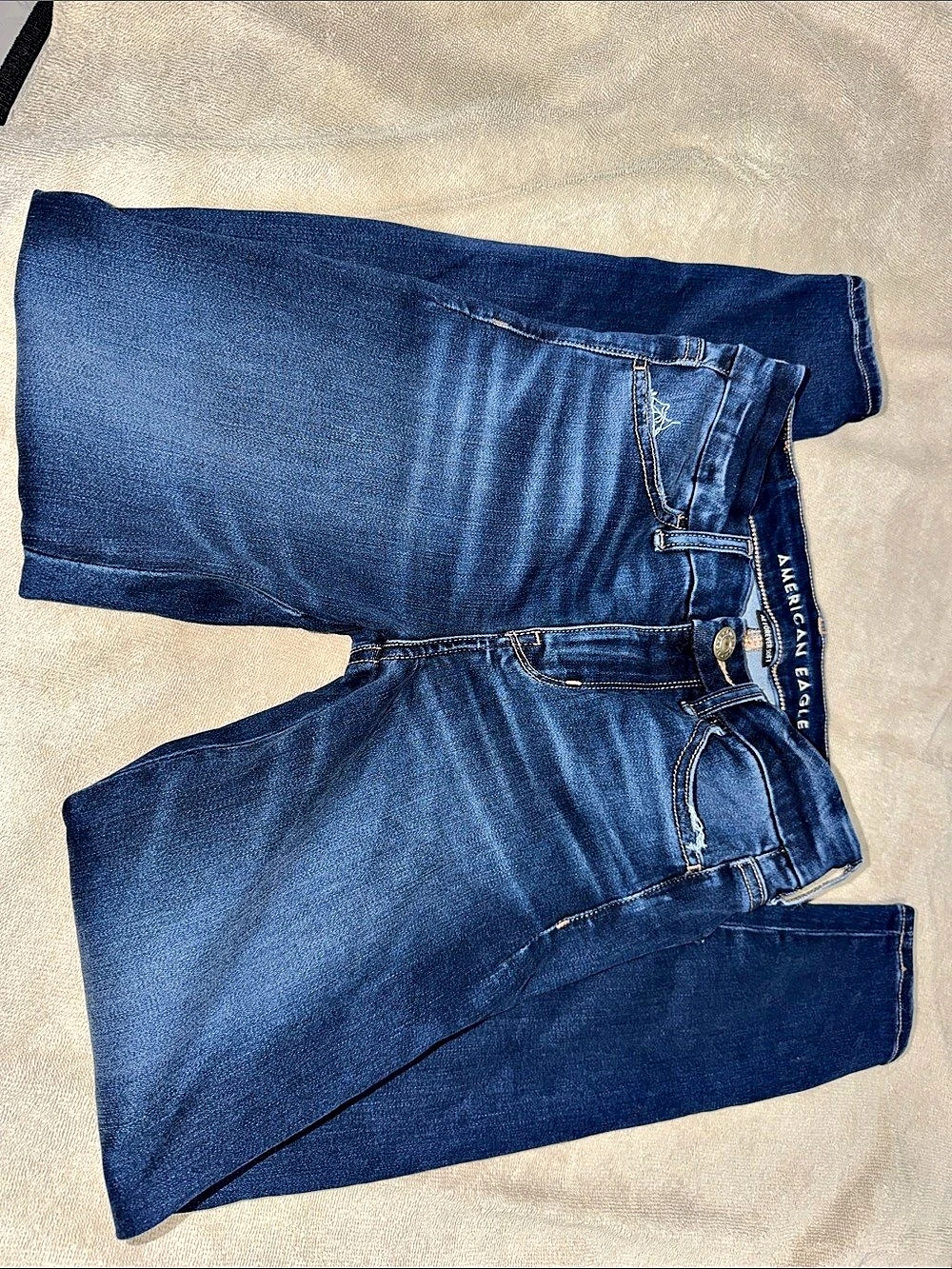 American Eagle AE Forever Soft Hi-Rise Jegging Blue Waist 0